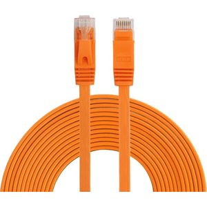 By Qubix internetkabel - 15 meter - cat 6 - Ultra dunne Flat - Ethernet kabel - netwerkkabel (1000Mbps) - Oranje - UTP kabel - RJ45 - UTP kabel