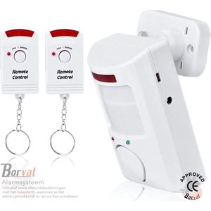 Borvat® - Draadloos Alarmsysteem - Met Sirene - Afstandsbediening - Draadloze Beveiliging - Huis Alarm - Alarm Kit - Bewegingsmelder - Raam en Deur