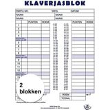 Scoreblok Klaverjassen - 2x 50 vellen - Familiespelletje - Formaat 14,8 x 21 cm