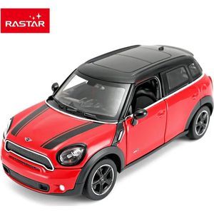 Mini Cooper S Countryman (Rood) 1/24 Rastar - Modelauto - Schaalmodel - Model auto - Miniatuurautos - Miniatuur auto