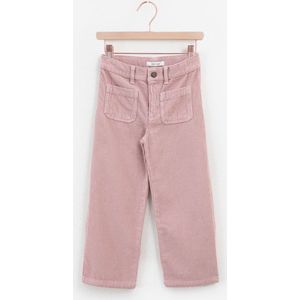 Sissy-Boy - Vergrijsd roze ribcord culotte met patch pockets