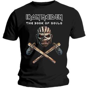 Iron Maiden Heren Tshirt -M- Axe Colour Zwart