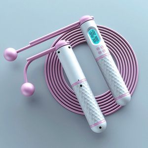 Digitaal Springtouw 2-in-1 - Met Draad & Draadloos - Smart Jump Rope - Fitness voor Buiten en Binnen - Ergonomisch Antislip Handvat - Digitale Teller - Roze