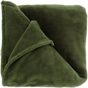 CLAUDI plaid - 130x160 cm - Fleece - Winter Green