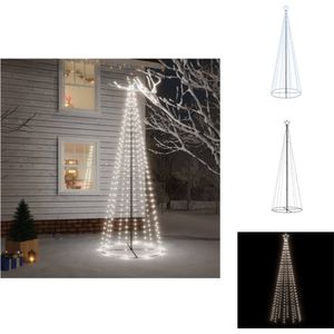 vidaXL LED-kerstboom 300 cm - 310 koudwitte LEDs - 8 lichteffecten - Decoratieve kerstboom