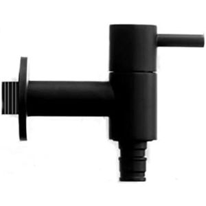 kraan - mat zwarte buiten kraan - Met opzet stukken - Waterkraan - Mat zwart - Buiten kraan - Zwarte tapkraan - Wandmontage - Wasmachine tapkraan - Bad - Wc - Voor tuin badkamer keuken -