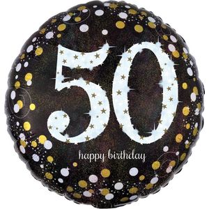 Glanzende Happy Birthday 50 jaar ballon - Feestdecoratievoorwerp
