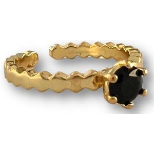 Zatthu Jewelry - N22FW500 - Jane ring met kristal zwart