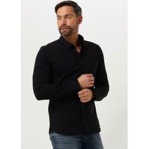 PURE PATH Jersey Basis Shirt - met lange mouwen - Heren Zwart - Maat M