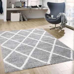 Flycarpets Azure Vloerkleed Hoogpolig - Grijs - 200x290 cm