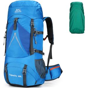 Avoir Avoir®-Backpack – 60L – Licht Blauw – Hiking Rugzak voor Wandelen en Kamperen – incl. Regenhoes en Drinksysteem – Apart Schoenopbergvak – Reflecterende Strip – Duurzaam Nylon – Lichtgewicht – Bestand tegen Ruige Omstandigheden – Regen – bol.com