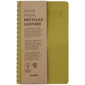 Brepols Agenda 2024 • Interplan 6t week • Calvi • Wire-O • recycled leather • 9 x 16 cm • Groen