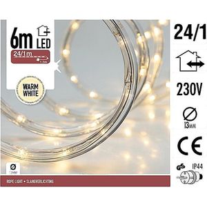 Lichtslang / slangverlichting 6M met 144 LED lampjes - extra warm wit licht