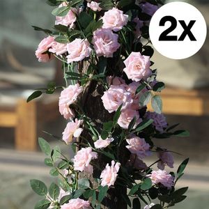 2 Stuks Klimop Slinger -simulatie rose vine roze