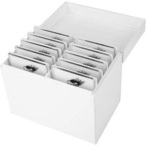 Ögonfransförvaringsbehållare - 10 lager - Ögonfransförlängningstillbehör - Transparent ögonfransdisplay - Förvaringsverktyg - Behållarrangör för kvinnor - Flickor .