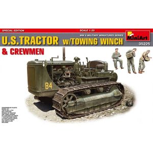 Miniart - U.s.tractor W/towing Winch & Crewmen. S.e. (Min35225) - modelbouwsets, hobbybouwspeelgoed voor kinderen, modelverf en accessoires