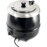 Hendi Soepketel Elektrisch - 8 Liter - Au Bain Marie Pan - Professionele Buffetwarmer - Zwart - Ø34x(H)36cm