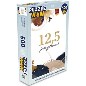 Puzzel Jubileum - 12 5 jaar getrouwd - Spreuken - Quotes - Legpuzzel - Puzzel 500 stukjes