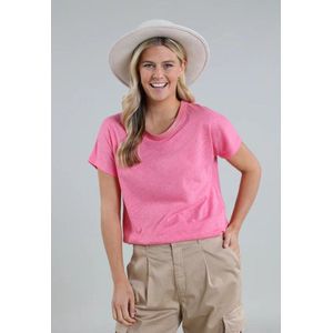 NUKUS Secchia Top Pink Tops & T-shirts Dames - Shirt - Roze - Maat S