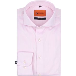 Suitable Overhemd Twill Stretch Roze - Maat 39 - Heren - Overhemden Formeel