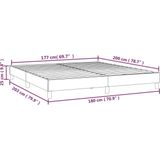 vidaXL - Bedframe - kunstleer - zwart - 180x200 - cm