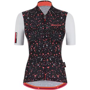 Santini Fietsshirt Korte mouwen Zwart Dames - Delta Pietra S/S Jersey For Women Black - XL