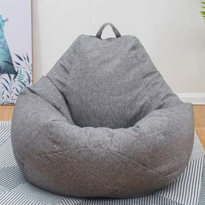 Nique Bean Bag - Bean bag chair - Bean bag Zitzak hoes - Sofa cover - Outdoor luie zetel - Bank cover - Volwassenen zitzak - Grijs - Maat M