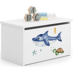 DARIA box voor speelgoed met kindergrafiek - Haai
