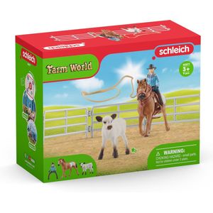schleich FARM WORLD - Team roping met cowgirl - Kinderspeelgoed voor Jongens en Meisjes - 3 tot 8 jaar 42577