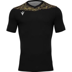 Macron Nash Shirt Korte Mouw Heren - Zwart / Geel | Maat: 5XL