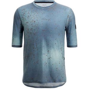 Santini Fango Delta Korte Mouwen T-shirt Blauw XL Man
