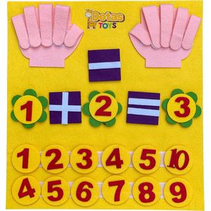 DotasToys ® Leren Tellen & Rekenen Vingerbord Kinderen - Activiteitenbord - Educatief Montessori Speelgoed Kleuters - Cijfers - Hoofdfrekenen