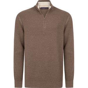 Felix Hardy Gebreid Trui - Sweater 100% Katoen - Coltrui Heren Bruin - Xl