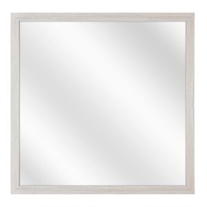 Spiegel met Vlakke Houten Lijst - Wit Eik - 30 x 30 cm