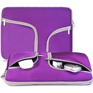 Laptophoes 11 tot 12,9 inch - Paars - Laptoptas Dames - Waterafstotend - Tas Voor Laptop 12,6 Inch - Hoes met Ritssluiting