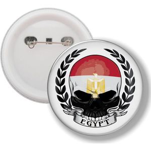Button Met Speld - Schedel Vlag Egypte