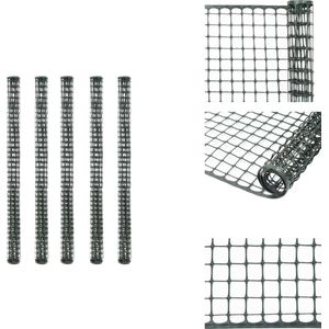 vidaXL Gaashek - Gaashekken - Tuinhek - Tuinhekken - Tuinhekken gaas 5 st 1x1,2 m HDPE groen
