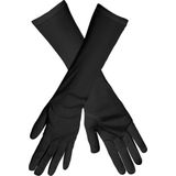 Boland - Handschoenen elleboog Nice zwart Zwart - Volwassenen - Unisex - Kerstman - Gala