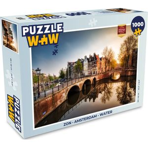 Puzzel Zon - Amsterdam - Water - Legpuzzel - Puzzel 1000 stukjes volwassenen