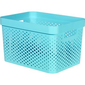 Curver Infinity Dots Opbergbox - 17L - Kunststof - Blauw