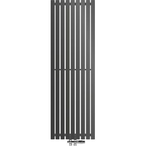 Badkamerradiator Stella 480x1400 mm antraciet met vloeraansluitset