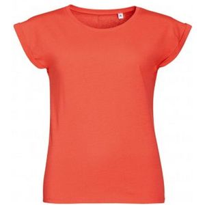 SOLS Dames/dames Melba T-shirt met platte mouwen (Koraal)