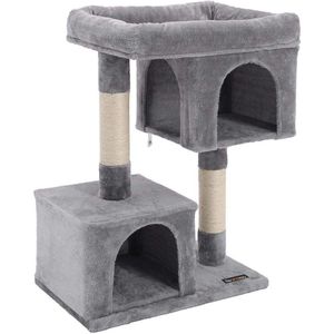 Luxe Krabpaal Ghulam - Voor Katten - 84cm - Grijs - Kattenspeelgoed - Geschikt voor kleine kittens
