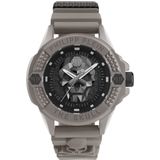 Philipp Plein The $Kull Ecoceramic PWUBA0323 Horloge - Siliconen - Grijs - Ø 44 mm