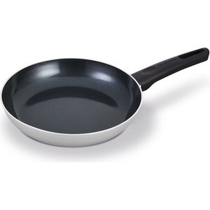 Brabantia INDU+ R Koekenpan - Ø 24 cm – 100% gerecycled aluminium - keramische antiaanbaklaag – ergonomisch en licht -ook geschikt voor Inductie - 100% PFAS Vrij – kleur Grijs