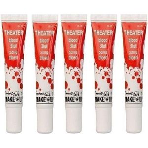 Halloween 5x Tube film bloed 15 ml - Horror nep bloed