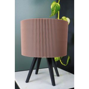TafelLamp Rina Bruin Zwart- Staande Lamp - Geproduceerd in Brabant van Duurzaam Materiaal - 3d geprint - Slaapkamer - Woonkamer - Bureau - Werkkamer