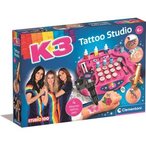 Clementoni Studio 100 - K3 Tattoo Studio - Plaktattoo - Tijdelijke Tattoo Voor Kinderen