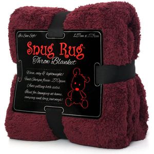 Snug Rug - Sherpa - Fleece deken - Plaid - Woondeken - Plaids - Dekens - Rood