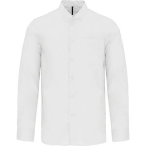 Luxe Overhemd/Blouse met Mao kraag merk Kariban maat 3XL Wit
